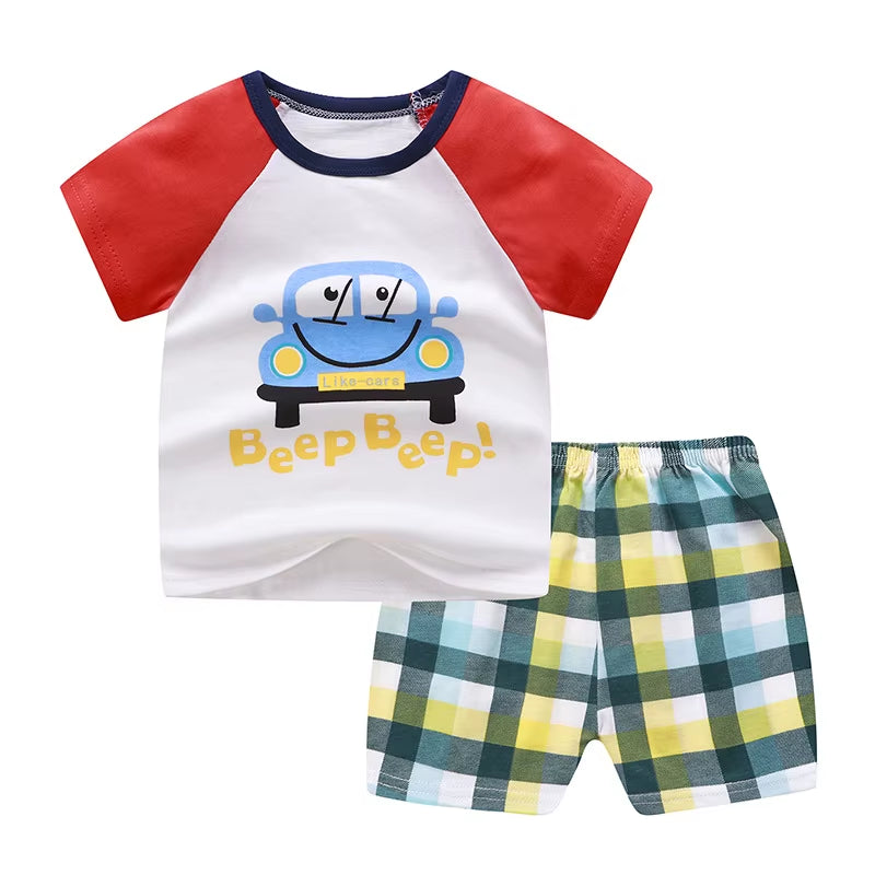 PoohVibes – Cartoon Summer Tracksuit for Little Explorers